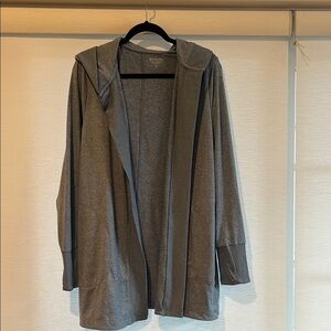 Gray Hooded Athleta Cardigan